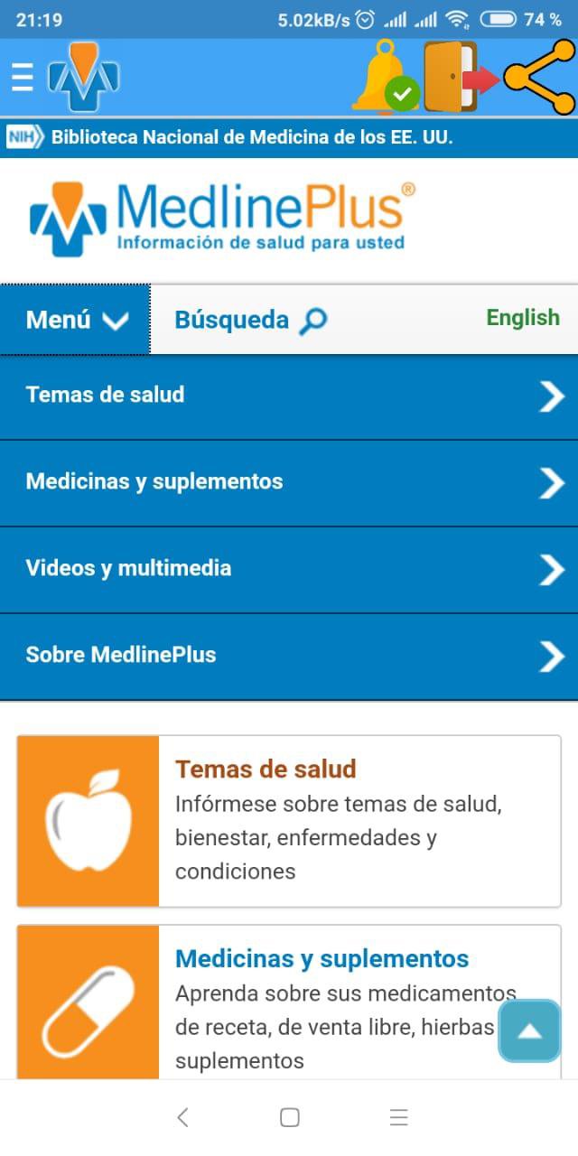 Descarga de APK de MedlinePlus en Español para Android
