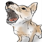 Agressive dog barking icon