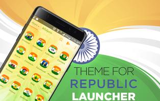 India Republic day Theme - India Republic Launcher Affiche