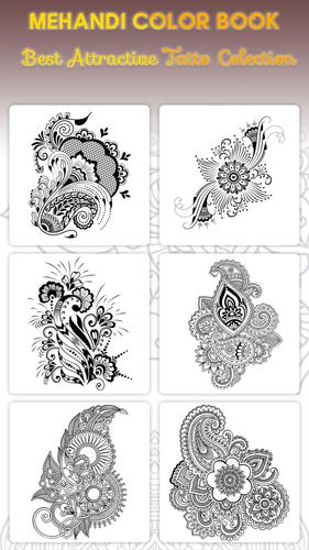 latest color mehandi designs  colouring book for android