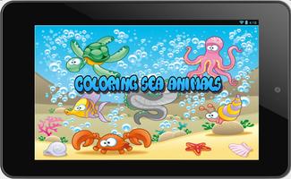Kids Coloring Sea Animals Affiche