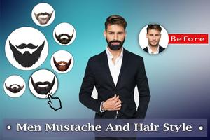 Man Mustache Hair Style : Stylish Man Photo Editor الملصق