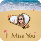 Name Art On Sand With Photo / Draw & Photo On Sand آئیکن