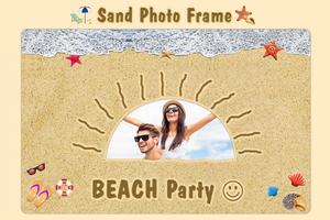 Name Art On Sand With Photo / Draw & Photo On Sand Affiche