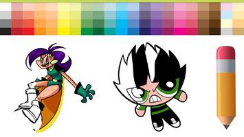 Coloring anime Cartoon Network plakat