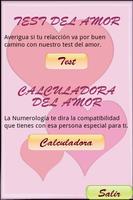 Poster Test del amor y calculadora