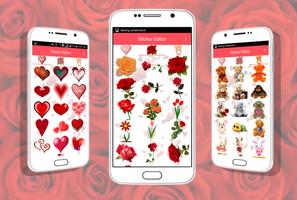 برنامه‌نما Romantic Rose Stickers عکس از صفحه