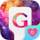 Milky Way Galaxy Girly Keyboard Theme for iPhone X APK