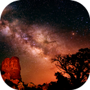 Milky way in night sky LWP APK