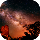 Milky way in night sky LWP