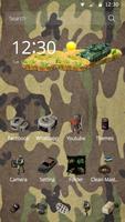 Military army icons theme poster