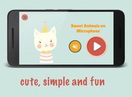 Sweet Animals, Microfound pour les petits enfants Affiche