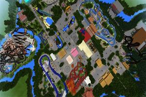 Thorpe Park map for MCPE Affiche