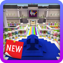 New Fancy Pink School craft. MCPE map. APK