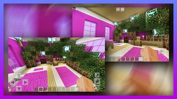 Pink Modern Mansion. Map for MCPE পোস্টার