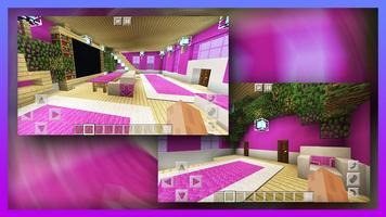 Pink Modern Mansion. Map for MCPE syot layar 1