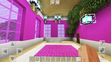 Pink Modern Mansion. Map for MCPE syot layar 2