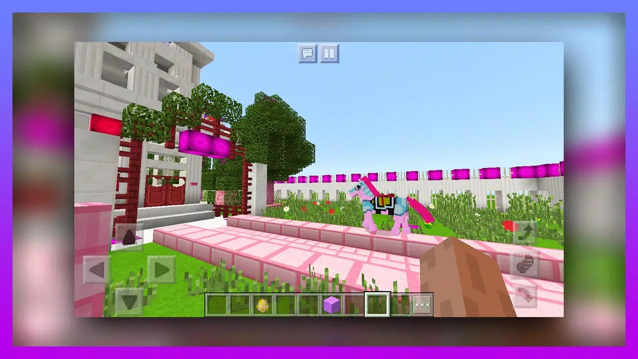 Minecraft Mapas on X: Uma casa rosa feita com os blocos do