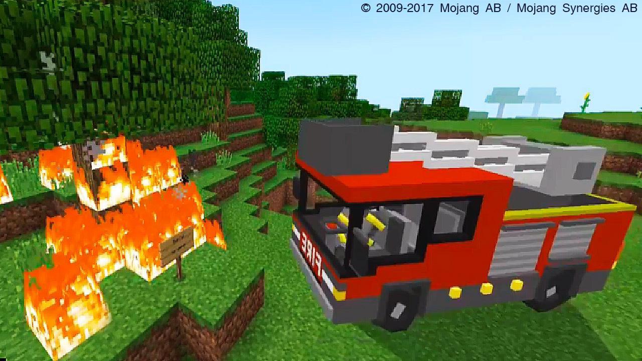 Android 用の Fireengine Minecraftトラックアドオン車 Apk をダウンロード