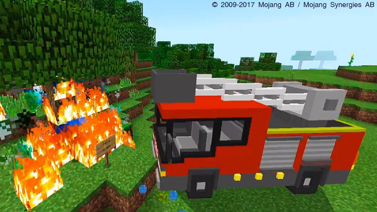 Android 用の Fireengine Minecraftトラックアドオン車 Apk をダウンロード
