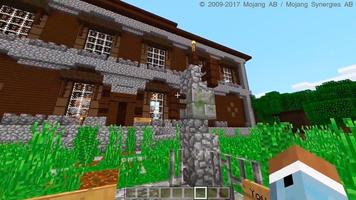 Redstone Woodland Mansion MCPE House Map poster