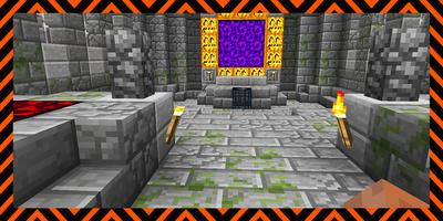 End village and portal map for MCPE Affiche