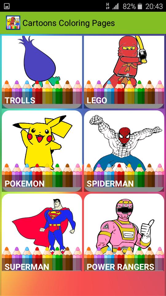 cartoons coloring pages for android  apk download
