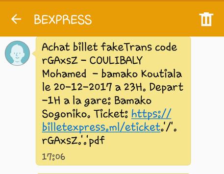 Billet Express Mali screenshot 7