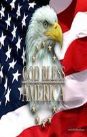 USA 3D Flag Selfie Background poster