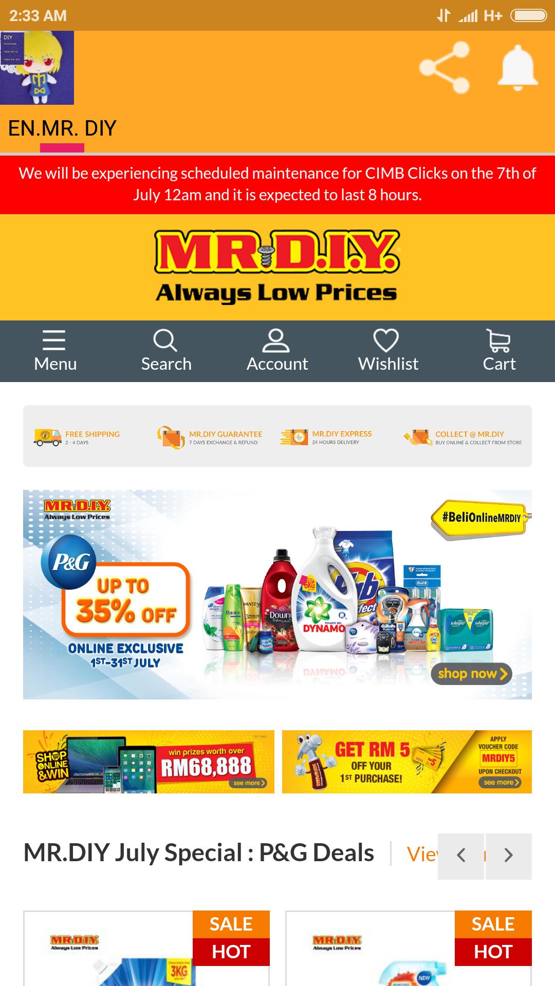 Mr diy online