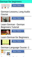 Apprendre allemand avec Vidéo capture d'écran 1