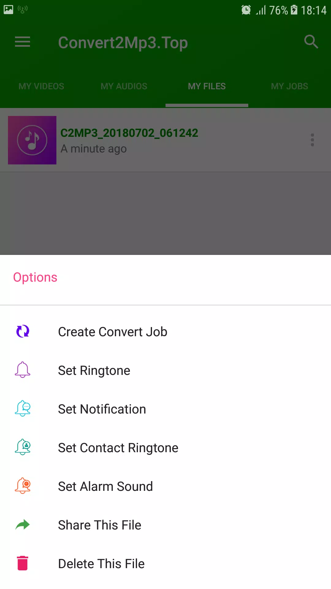 Android İndirme için Convert2mp3 - Video Mp3 Converter APK