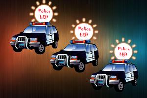 Police LED Light Affiche