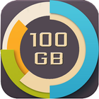 100 GB Storage booster Cleaner: 100 GB RAM Booster Zeichen