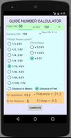 Guide Number Calculator capture d'écran 1