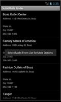 Factory Outlet Mall Finder US captura de pantalla 2