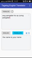برنامه‌نما Tagalog English Translator عکس از صفحه