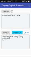 برنامه‌نما Tagalog English Translator عکس از صفحه