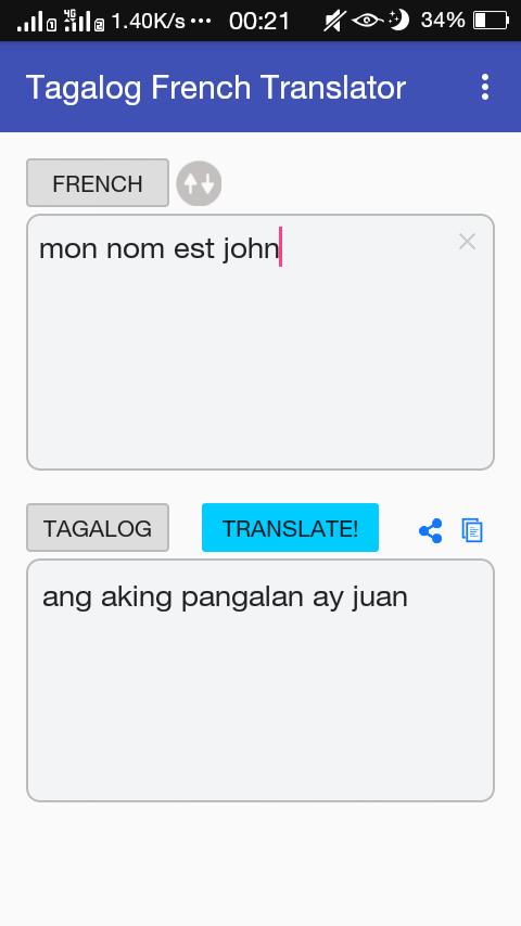 Translate to tagalog