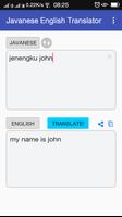 Javanese English Translator syot layar 2