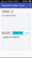 Malayalam English Translator capture d'écran 2