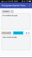 Portuguese Spanish Translator capture d'écran 2