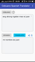 Cebuano Spanish Translator capture d'écran 2