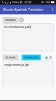 Slovak Spanish Translator captura de pantalla 1