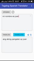 Tagalog Spanish Translator تصوير الشاشة 2