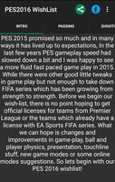 PES 2016 News penulis hantaran