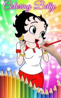 How to Color Betty Boop - Coloring Book Affiche