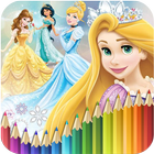 How To Color Disney Princess - Coloring Book icône
