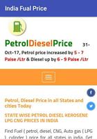 India Fuel Price Affiche