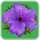 Flower Live  Clock Wallpaper simgesi